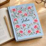 Custom Name Botanical Floral Gifts For Women - Personalized Hardcover Journal