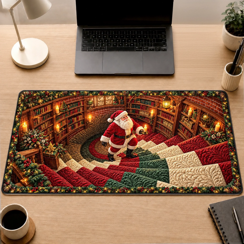 Custom Christmas Santa Decor - Personalized Desk Mat