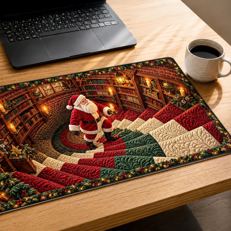 Custom Christmas Santa Decor - Personalized Desk Mat