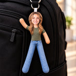 Custom Photo Couple Keepsake Gifts - Personalized Poseable Plush Doll Keychain