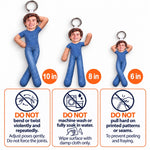 Custom Photo Couple Keepsake Gifts - Personalized Poseable Plush Doll Keychain