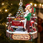 Custom Romantic Christmas Gifts For Couples - Personalized Wooden Ornament