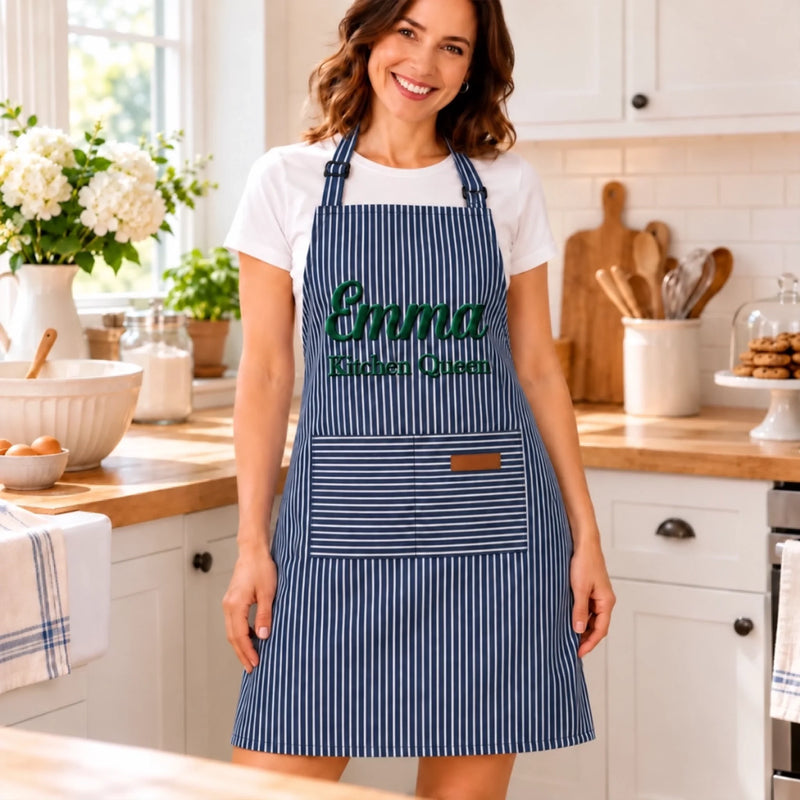 Custom Name Baking Gifts For Women - Personalized Embroidered Apron
