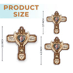 Custom Photo Memorial Cross Christmas Decor Gifts - Personalized Acrylic Ornament