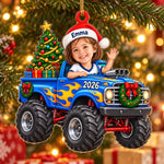 Custom Monster Truck Kids Christmas Gifts - Personalized Acrylic Ornament