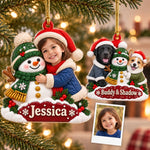 Custom Snowman Kids Christmas Gifts - Personalized Acrylic Ornament