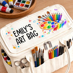 Custom Name Artist Gifts For Art Lovers - Personalized Canvas Yarn Tote Bag