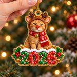 Custom Photo 2026 Reindeer Pet Christmas Decor - Personalized Acrylic Ornament