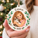 Custom Whimsical Photo Kids Christmas Gifts - Personalized Acrylic Ornament