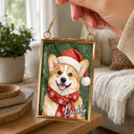 Custom Pet Photo Oil Painting Christmas Gifts for Dog And Cat Lovers - Personalized Frame Ornament