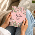 Custom Name Birth Month Flower Planner 2027 Gifts For Women - Personalized Hardcover Journal