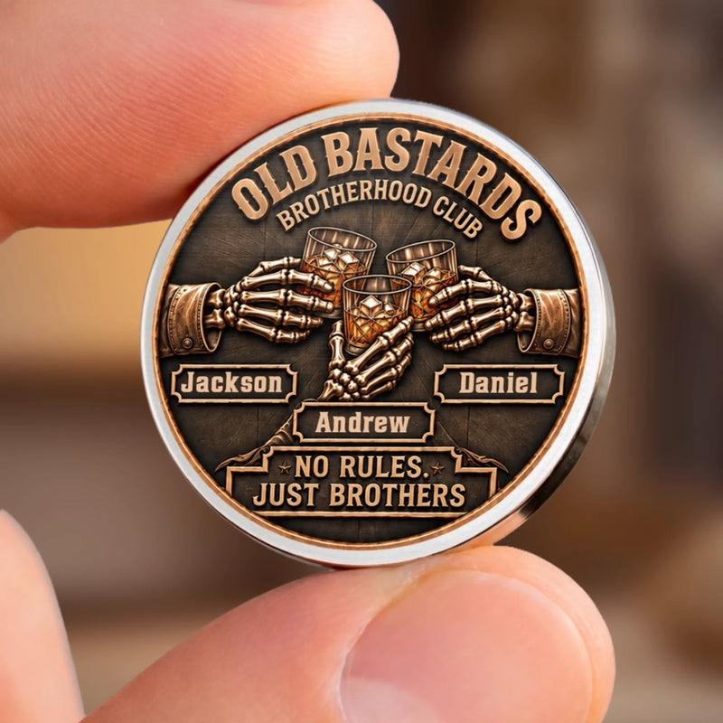 Custom Name Lifetime Brotherhood Gifts For Brothers - Personalized Pocket Hug Token