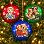 Custom Photo Christmas Keepsake Gifts For Family, Couples, Pet Lovers - Personalized Full Wrap Ball Ornament