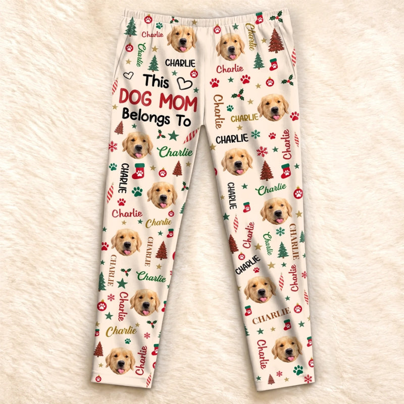 Custom Pet Photo Christmas Gifts for Dog Moms, Dog Dads, Pet Lovers - Personalized Pajama Pants