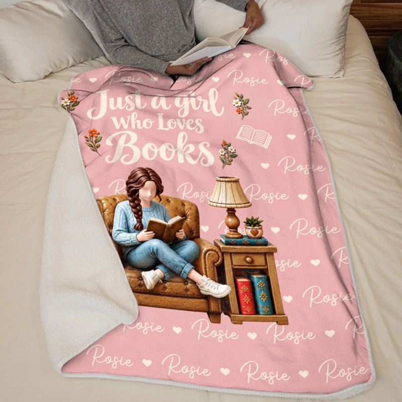 Custom Name Cozy Reading Gifts For Women - Personalized Blanket