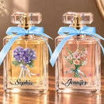 Custom Name Floral Bouquet Gifts - Personalized Refillable Perfume Bottle