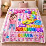 Custom Name Squishy Gifts for Girls - Personalized Blanket