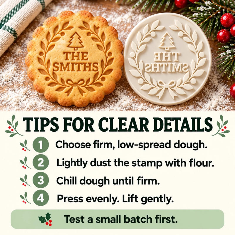 Custom Name Christmas Cookie Gifts for Families - Personalized Cookie Stamp