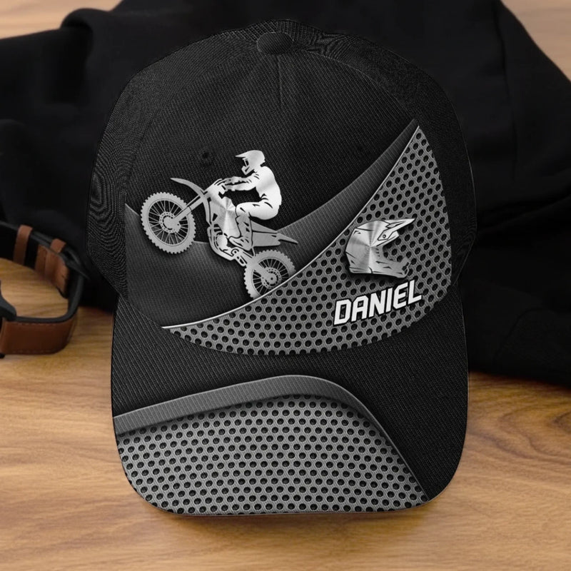 Custom Name Motocross Gifts for Kids - Personalized Classic Cap