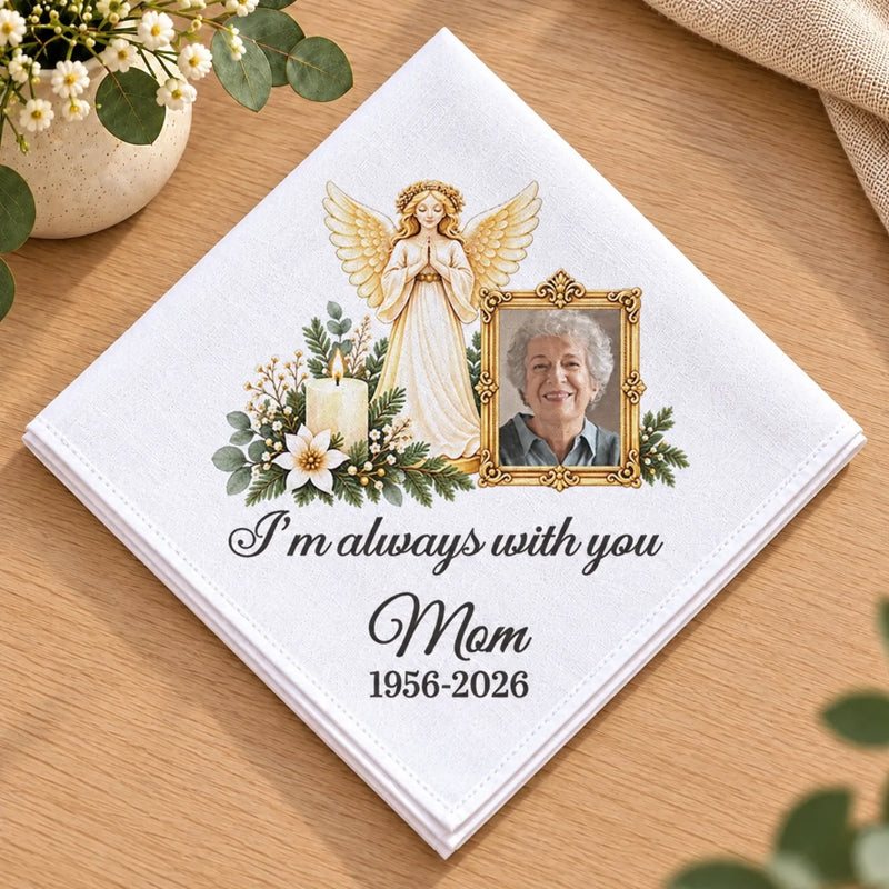 Custom Photo Angel Memorial Gifts For A Loved One - Personalized Handkerchief