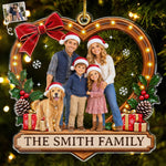 Custom Photo Christmas Family Portrait Decor - Personalized Acrylic Ornament