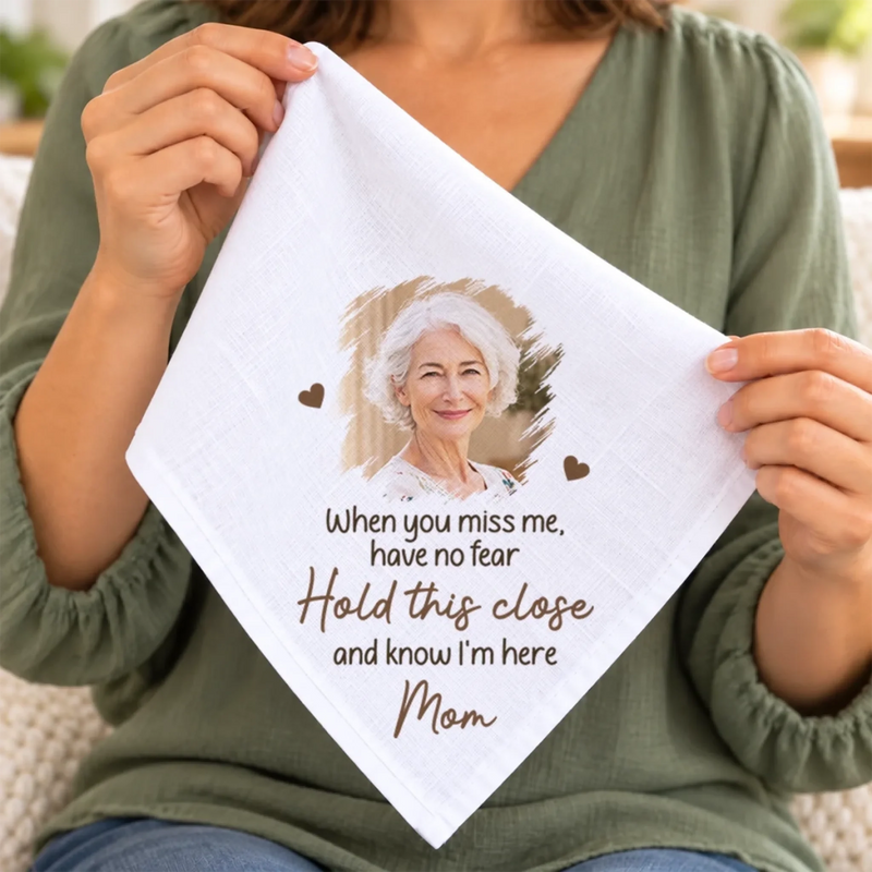 Custom Photo Sympathy Memorial Gifts - Personalized Handkerchief