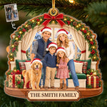 Custom Photo Holiday Family Keepsake - Personalized Acrylic Ornament
