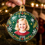 Custom Photo Name Christmas Gifts for Families - Personalized Acrylic Ornament